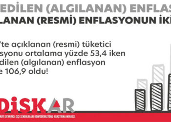 DİSK-AR: Hissedilen enflasyon resmi enflasyonun iki katı!