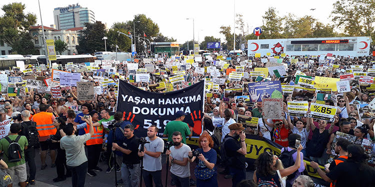 Hayvan hakları savunucuları Kadıköy'de eylem yaptı