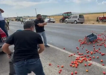 Çiftçiler bugün de Kahramanmaraş’ta eylem yaptı