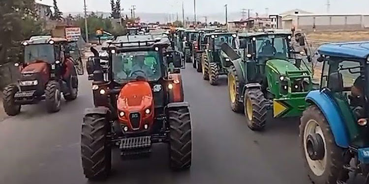 Çiftçiler bugün de Kahramanmaraş’ta eylem yaptı