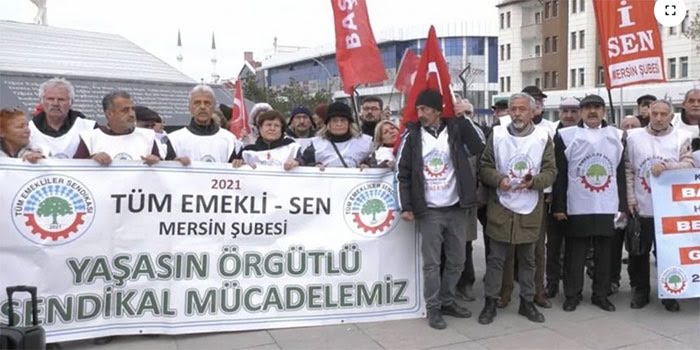 Emeklilerin Mersin’den başlayan yürüyüşü Ankara’ya ulaştı