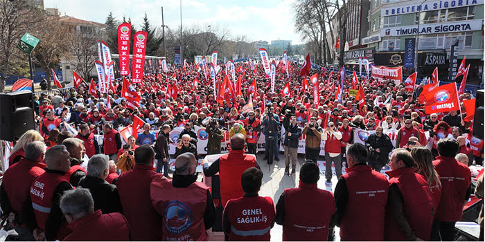 Eğitim-İş “Cumhuriyet ve Emek Yürüyüşü” Ankara Tandoğan’da tamamlandı