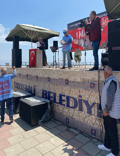 Mersin, Tarsus ve Erdemli'de 1 Mayıs coşkusu