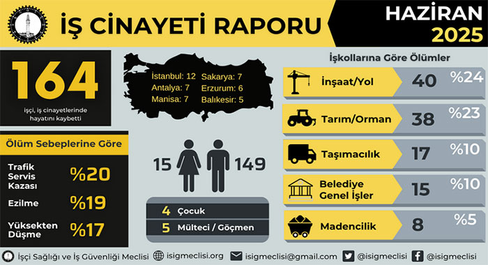İş cinayetleri normalimiz olmasın: Yüksekten düşmeler, aşırı-yoğun-fazla çalışmaya bağlı ölümler, Kırım Kongo Kanamalı Ateşi…