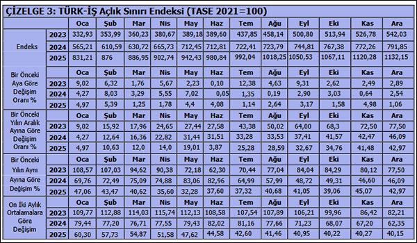 TÜRK-İŞ: Asgari ücret daha yılın ilk ayında açlık sınırının altında kaldı