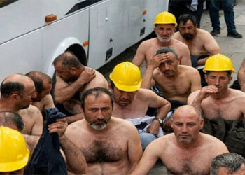 Madenciye biber gazı