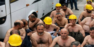 Madenciye biber gazı