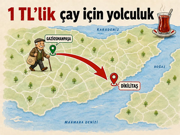 Bir bardak çayla günü bitiriyoruz
